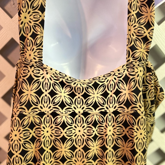 Ambernoon II by Dr. Erum Ilyas UPF50 Wide Strap Swim Dress Black Tile 32 Plus - Picture 5 of 6